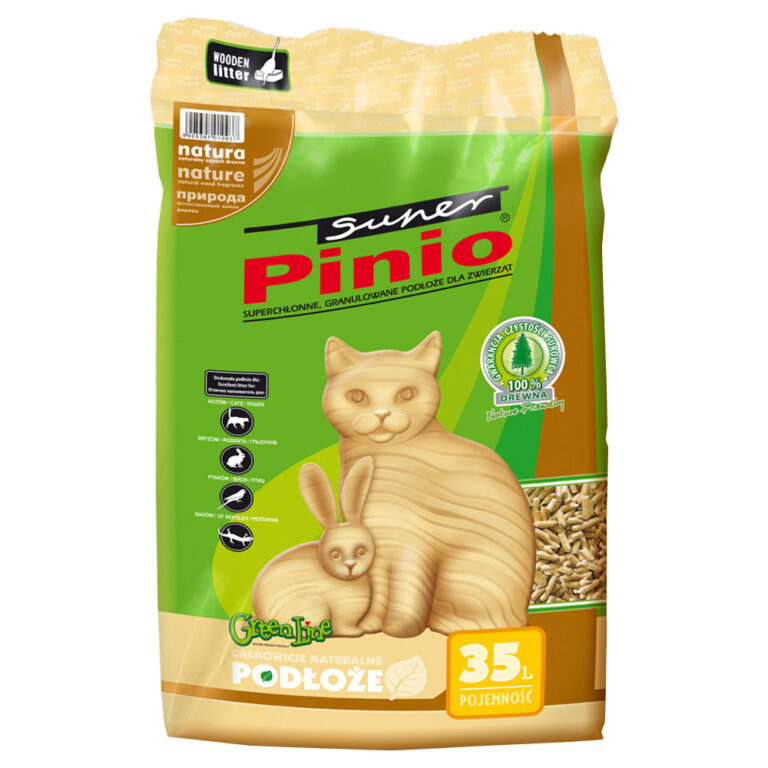 Super Benek Pinio houtkorrels kattenbakvulling, 35 liter verpakking (bron: Zooplus, 12 september 2026)