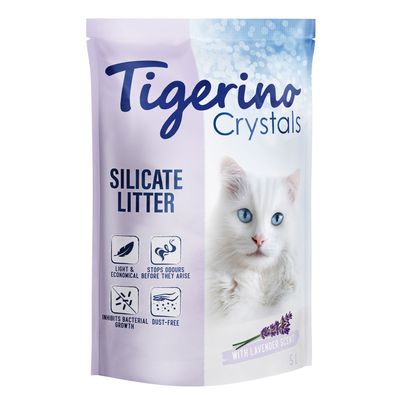 Tigerino Crystals Lavendel silicaat kattenbakvulling, 5 liter